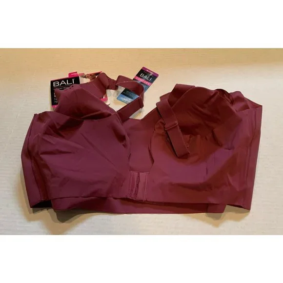 Bali Comfort Revolution® Easylite Shaping Wirefree Lined Bra DF3496 Pink sz 2XL - Picture 4 of 6